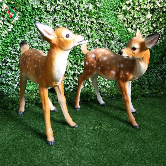 Support Customize Big Party Props Resin Fiberglass Deer Animals Statues