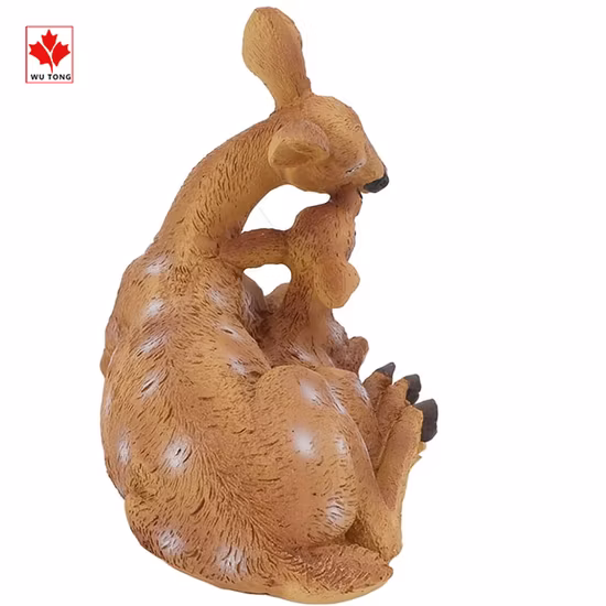 Hirschgeweih-Wandskulptur, Tierkopfstatue aus Kunstharz