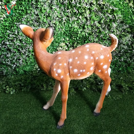 Unterstützen Sie die Anpassung großer Party-Requisiten aus Harz und Fiberglas mit Hirsch- und Tierstatuen