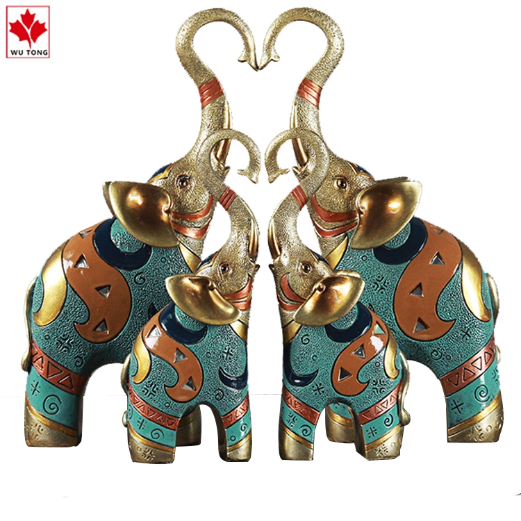 Resin Elephant Figurines Animal Statue Home Decoration
