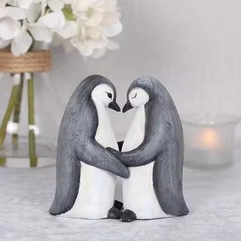 Garden Lanscape Animal Couple Embracing Statue