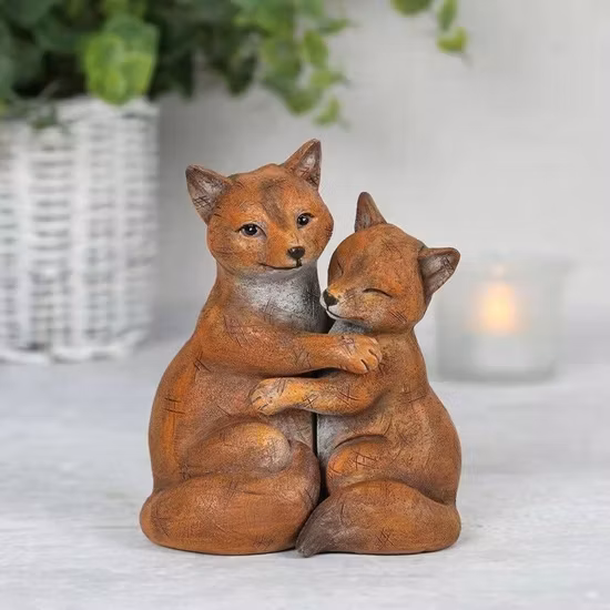 Garden Lanscape Animal Couple Embracing Statue
