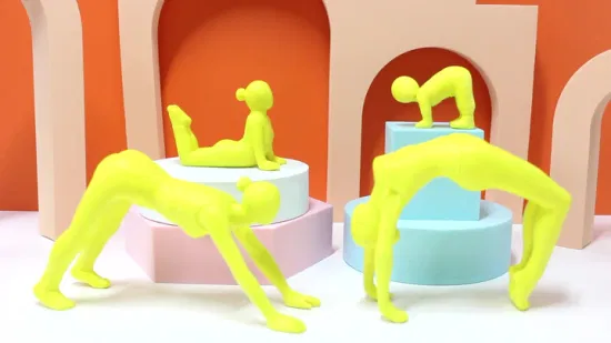 Hübsches Design Mini-Harz-Mädchen-Yoga-Set-Statue