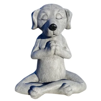Benutzerdefinierte Harz lustige Yoga-Pose Tier Statue Hund Figur Home Dekoration