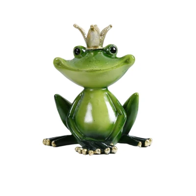 Handgefertigte Yoga-Frosch-Statue aus Kunstharz für die Tischdekoration im Innenbereich